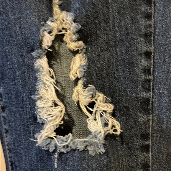 Highway Jeans Blue Ankle Cropped Distressed Denim - Picture 5 of 14